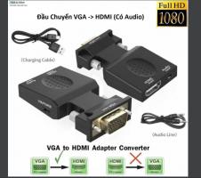 Đầu Chuyển VGA -> HDMI có audio 