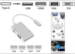 Cáp Chuyển Type-C ra HDMI/VGA/DVI/USB 3.0 